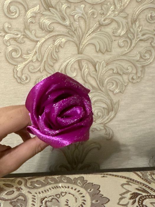 Букет из атласной ленты