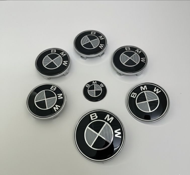 Set 7 sigle embleme BMW Negru, Alpina, M, Rosu