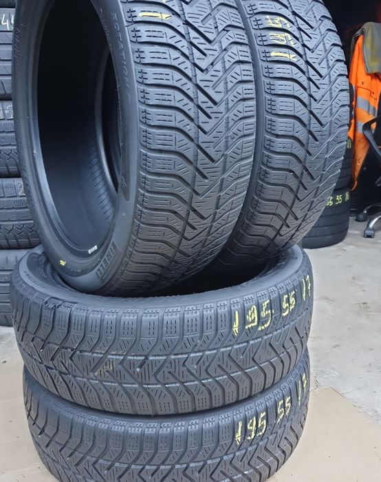 4 Anvelope Pirelli 195 55 R17 M/S Impecabile DOT 2922.