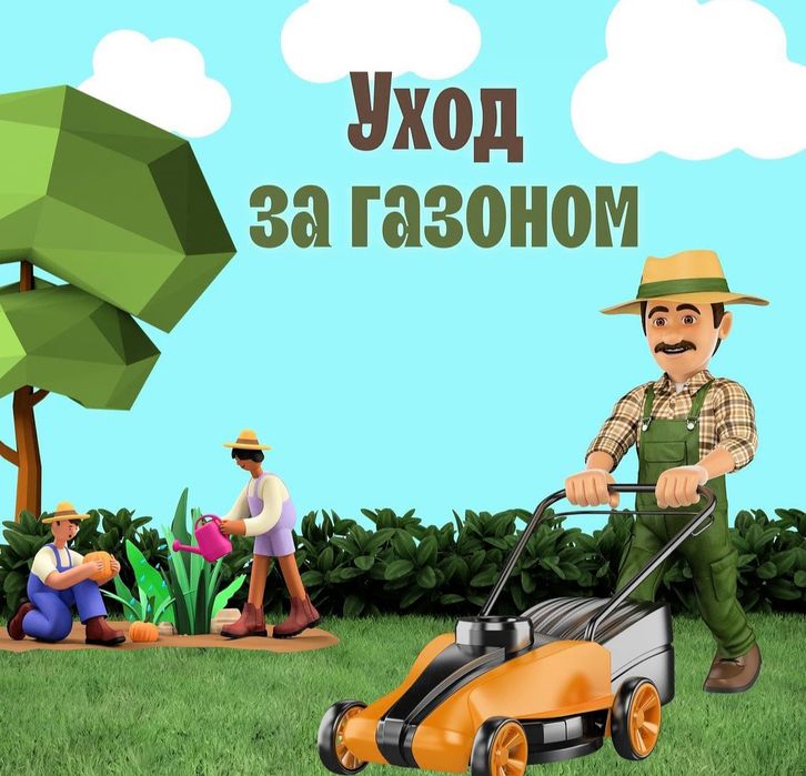 Газон посев, рулонный