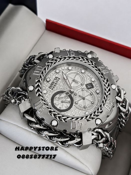INVICTA Gladiator Silver white dial 60 mm, Инвикта нов мъжки часовник