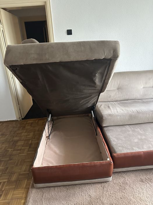 Canapea colțar extensibila + fotoliu