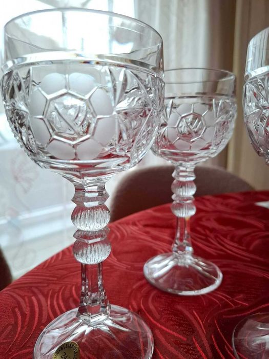5 cupe din cristal Bavaria pt vin