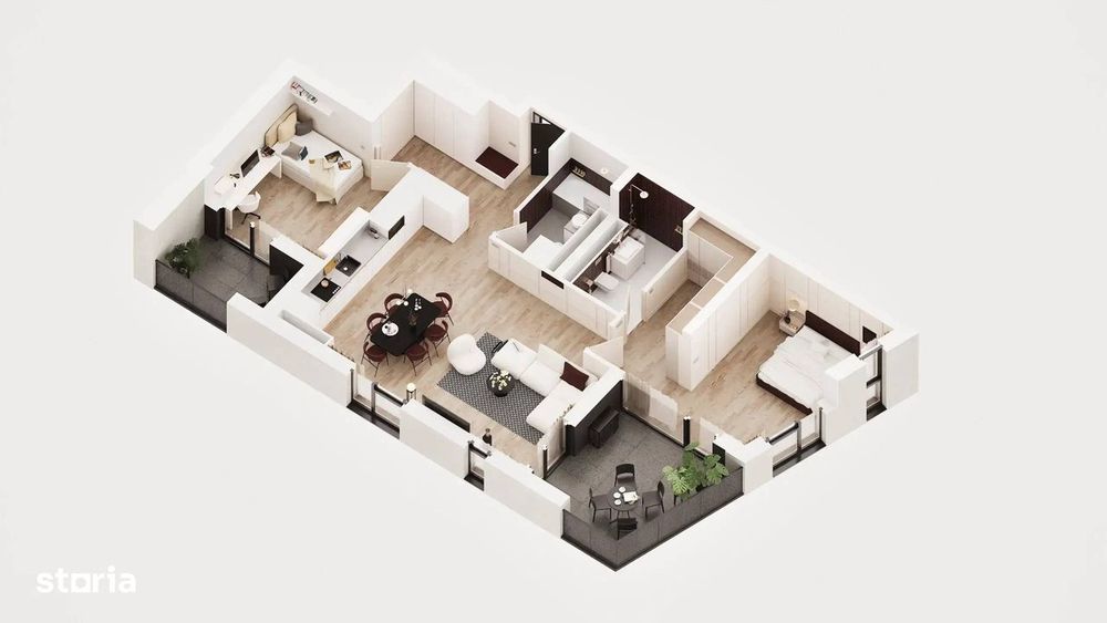 Penthouse 3 camere NOU de vanzare de la dezvoltator avans 5%