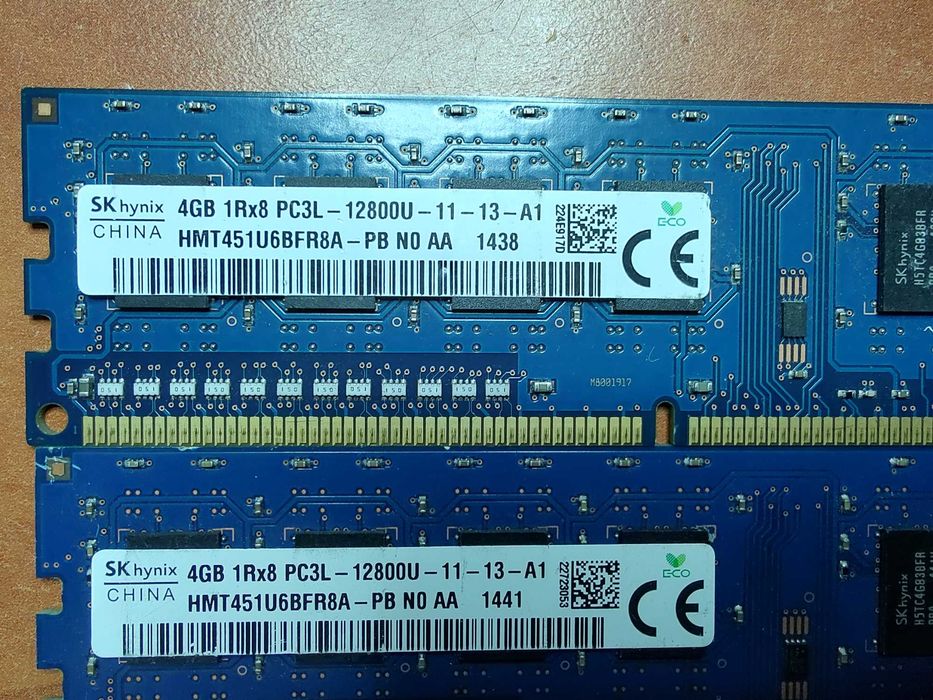 KIT 8GB Memorie Desktop SK Hynix 2 X 4GB DIMM DDR3 1Rx8 PC3L-12800U