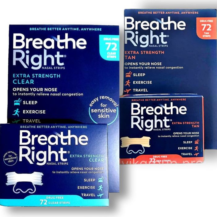 Назальные   Полоски от храпа 72 полоски Breathe Right