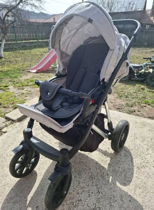 Căruț Krausman 3in1 model Lexxo Silver Gray Black