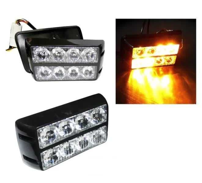 Лед led аварийна лампа за пътна помощ, жълта блиц светлина, мигаща