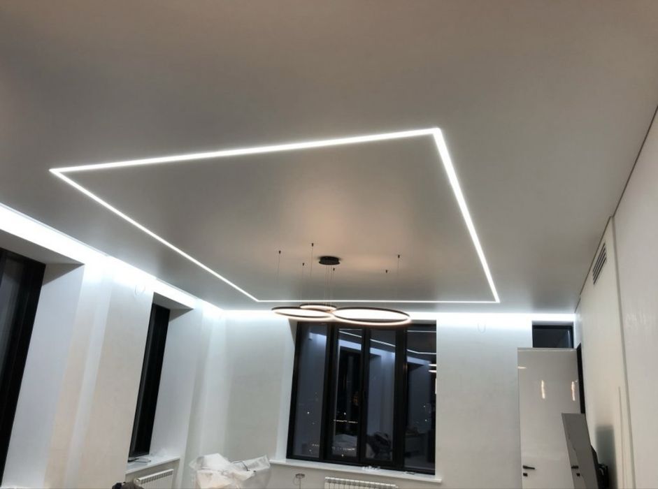 Натяжные потолки 1800 тг