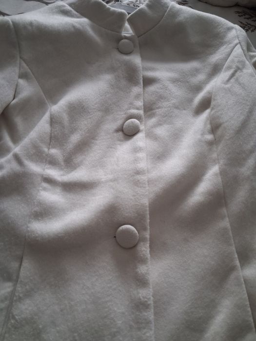 Дамско бяло палто, размер Хс/С