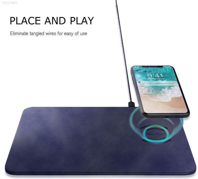 Mouse pad 2 in 1 cu incarcator Wireless lateral. Nou! Samsung 8, 8 plu