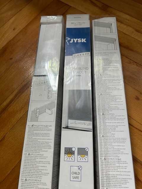 Затъмняващи интериорни ролетни щори чисто нови 80х170см 3 броя сиви
