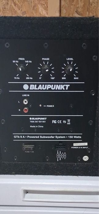 Subwoofer Blaupunkt GTb 8a 150W