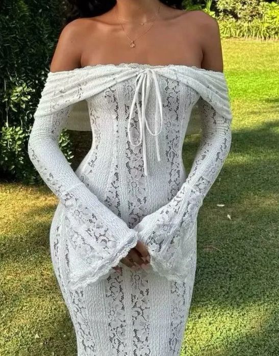 Платье белое кружево