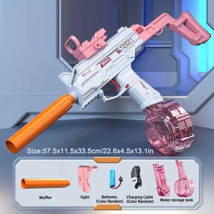 Pistol cu apa electric, distanta 12m, rezervor 500ml, acumulator - NOU