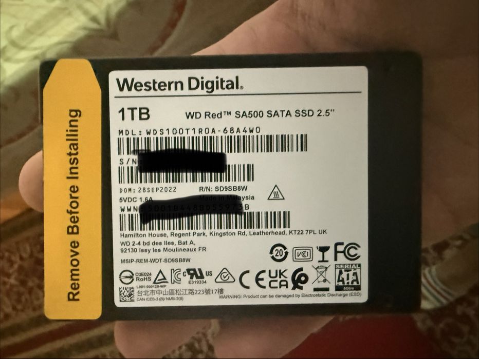 Ssd sata western digital red sa500