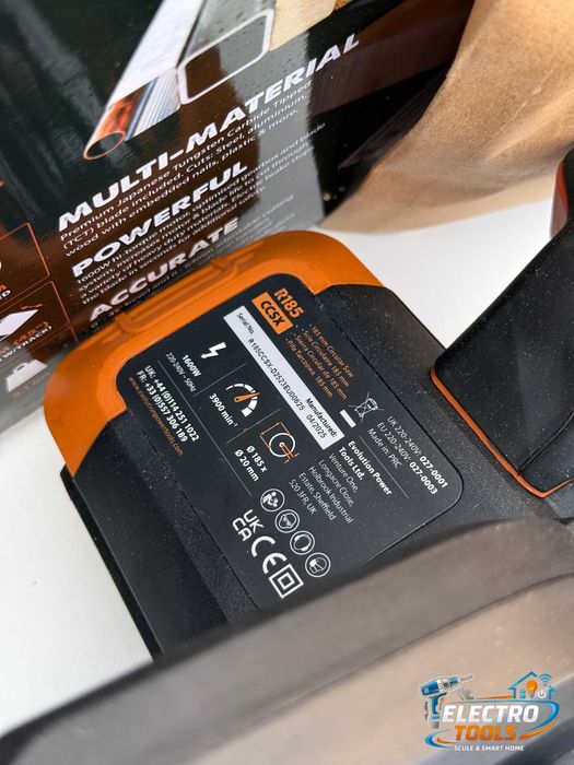 Fierastrau circular de mana, 1600 W, Evolution R185 + sina de ghidaj