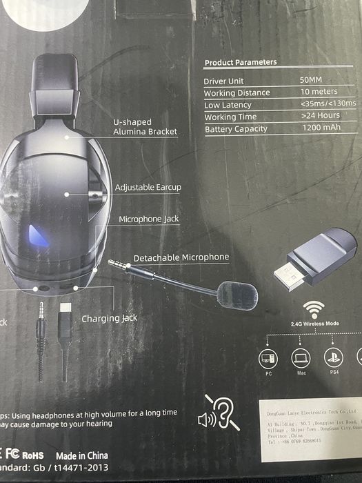 Casti BL100 PRO wireless gaming headset