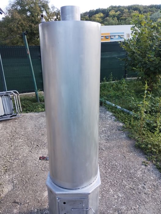 Boiler de inox pe lemne