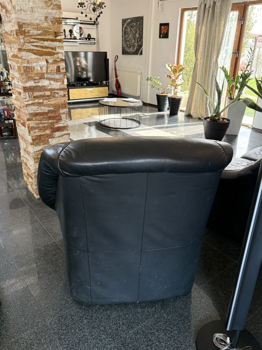 Set canapele piele naturala