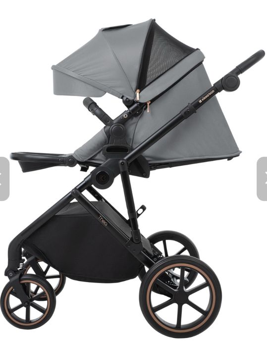 Комбинирана бебешка количка 2в1 Kikkaboo - Thea, Grey и Столче за кола