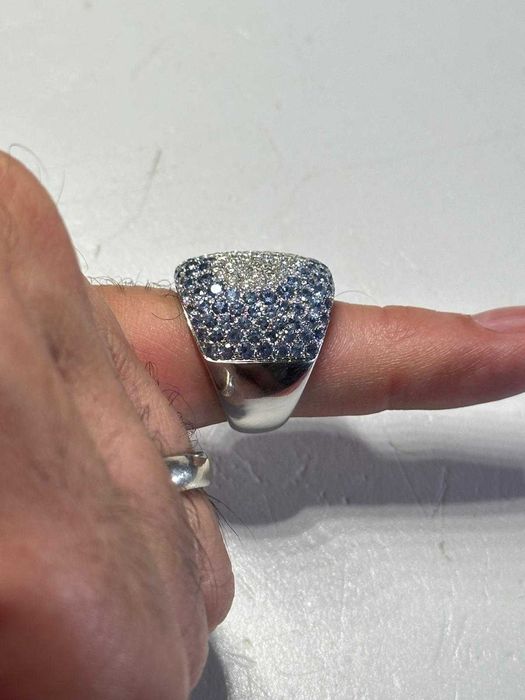 INEL AUR alb 18K + Diamante = 1.5CT + Safire = 5CT - 21g. - Pasquale Bruni !