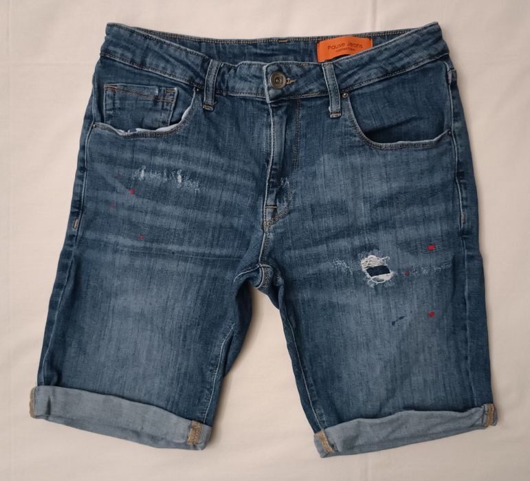 Pause Jeans оригинални къси дънкови гащета 32, M дънки панталонки гащета