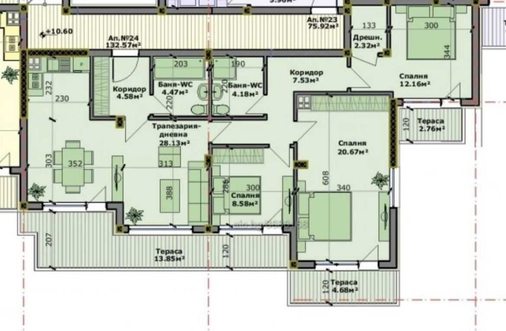 Продава се Многостаен апартамент в Варна, Виница - 169 кв.м за 1243 €/кв.м - Снимка #2