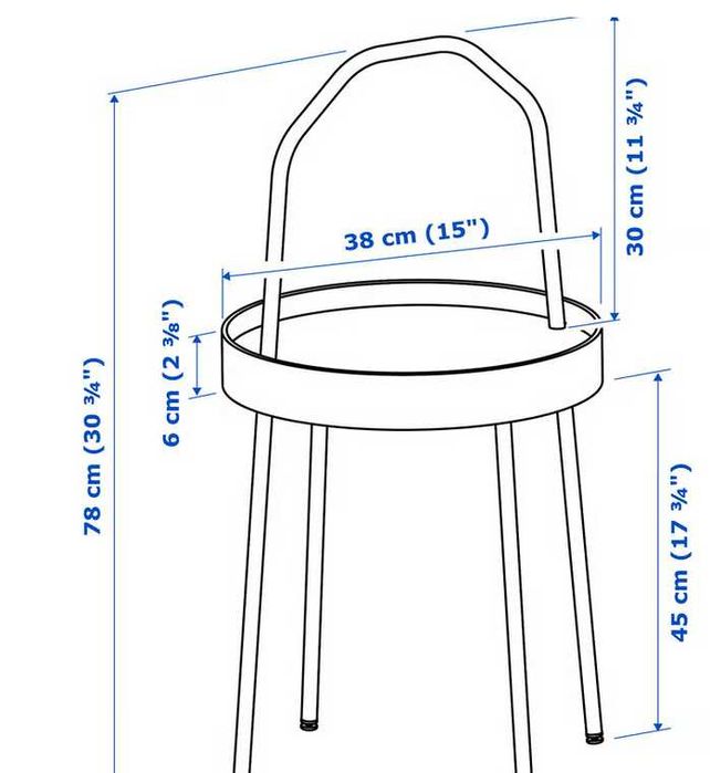 Set 2 masute IKEA BURVIK - Negre - Pret pachet