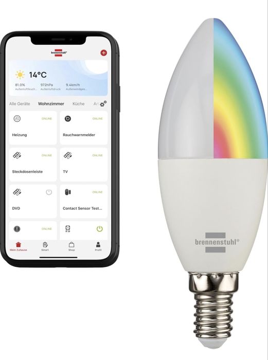 Bec LED Brennenstuhl Connect WLAN SB 400 E14