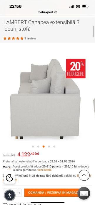 Canapea Mobexpert