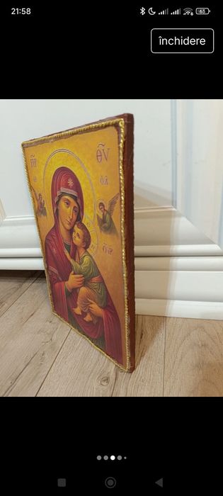 Icoană decorativă cu Maica Domnului cu Hristos