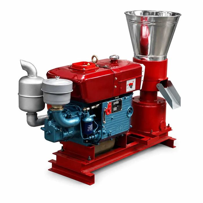 Granulator furaje KL-200A cu motor diesel si 3 matrite NOU Garantie 24 luni Livrare rapida