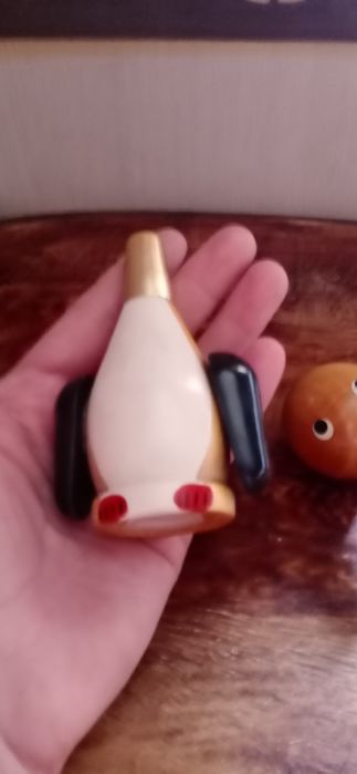 Перечница -Солонка "Пингвин"СССР. Дерево.Латунь.