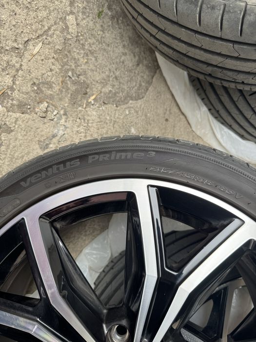 Джанти 18 5х100 57.1ет с гуми Hankook 215/45/18 ventus prime3 дот3722 от Vw T-Cross