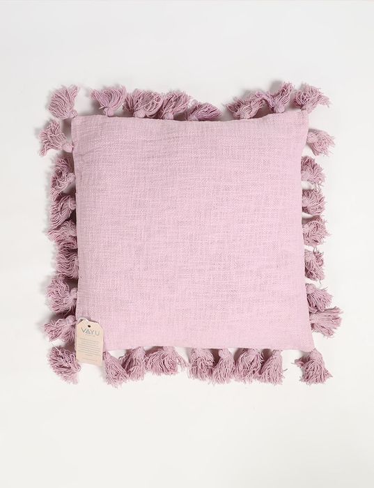 Set 2 perne lucrate manual, din bumbac 100%, 46x46cm