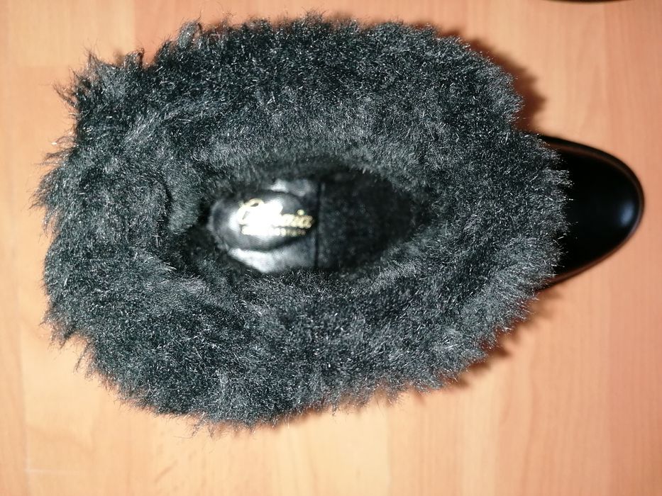 Cizme negre din piele naturală