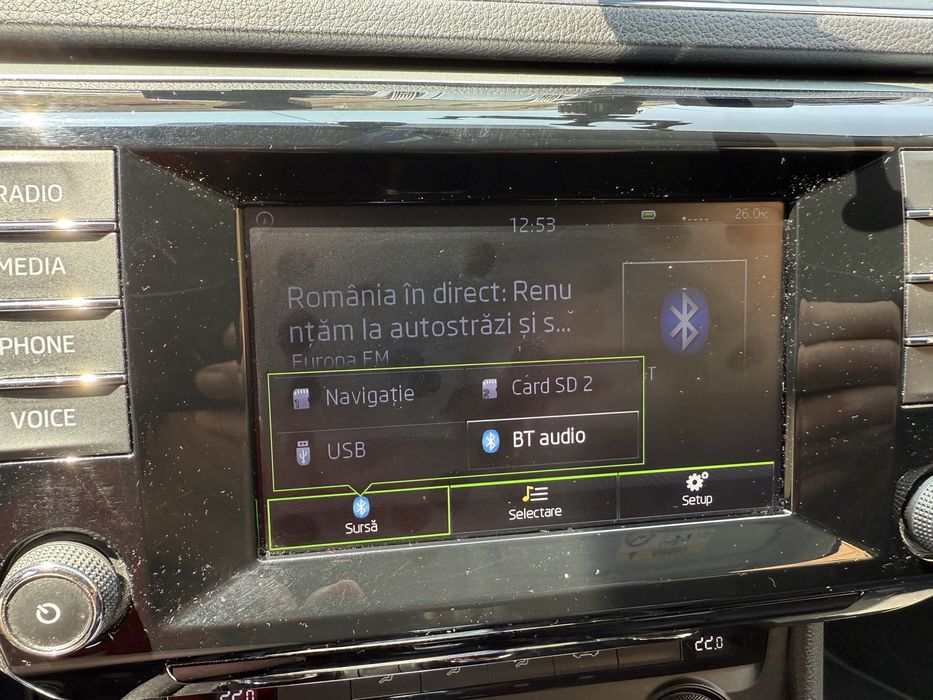 Vand display navigatie Skoda