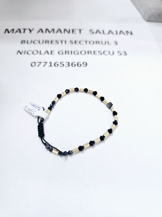 Vand bratara cu bilute din aur 14 k cod 816