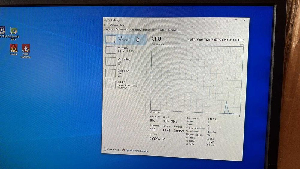 PC Gaming I7 6700 SSD 500 GB 16 GB RAM RX 580 8GB