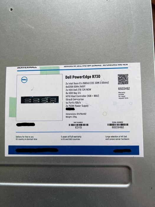 Server Dell PowerEdge R730