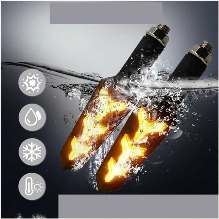 Диодни LED мигачи с бягащa светлина за Мотор/Скутер/Атв - 2бр.