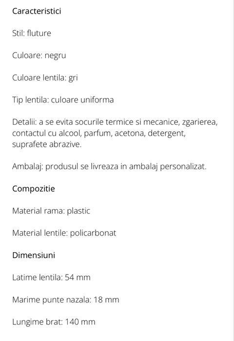 Ochelarii de vanzare