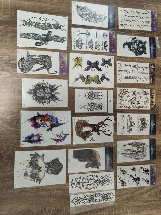Tatuaje temporare Set 3 Bucăți la alegere , aplicare rapida cu apa