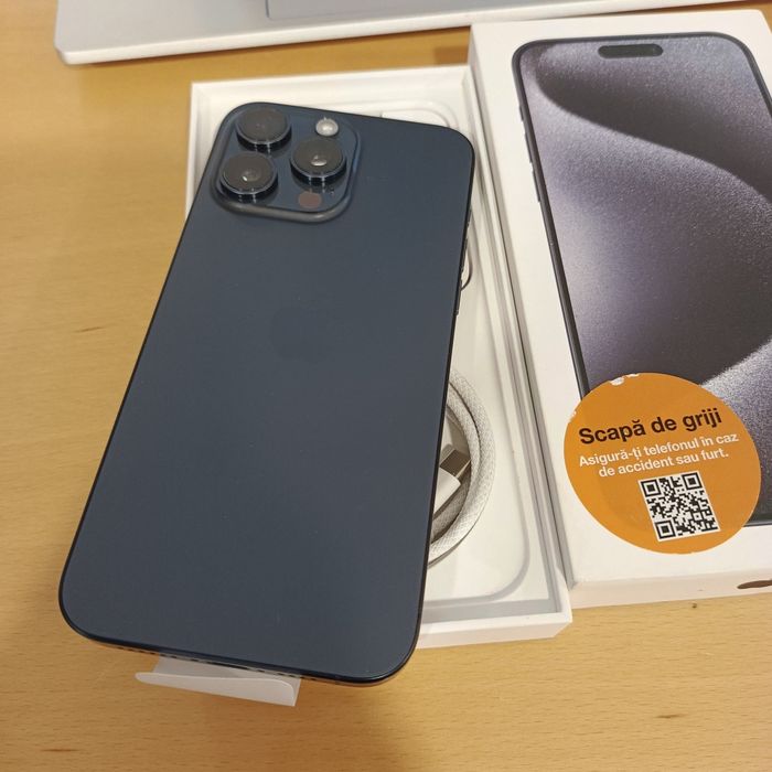 iPhone 15 PRO MAX NOU 256 Gb blue neverlock garantie
