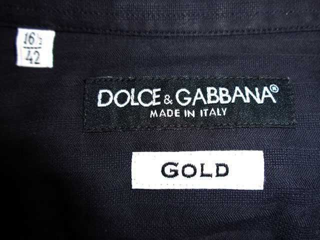 Camasa Dolce&Gabbana  Gold neagra marimea 42 -16 1/2
