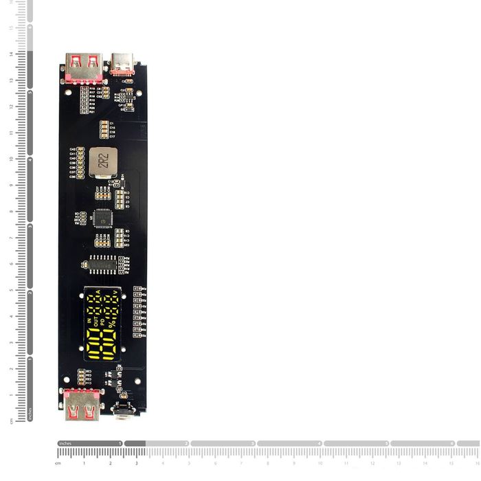 Modul Power Bank cu Display USB C PD/QC USB-A, Voltmetru, Ampermetru