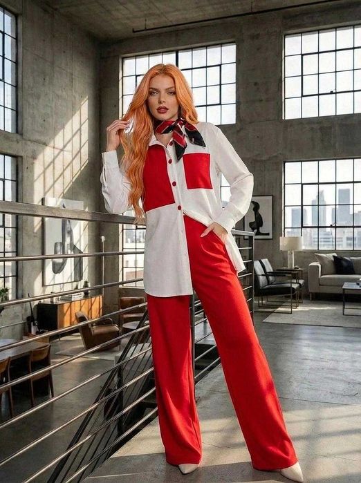 Елегантен дамски сет Туника/риза и паналон