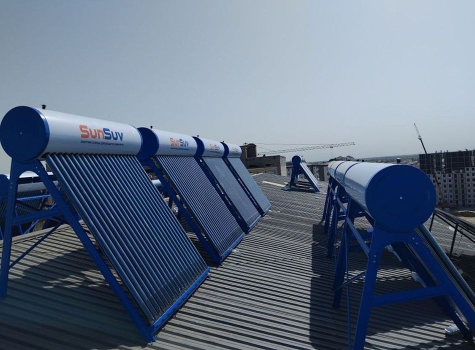 Quyosh Suv isitgichlari 100 litrli bosimsiz “Sun Suv” ishlab chiqaruvc