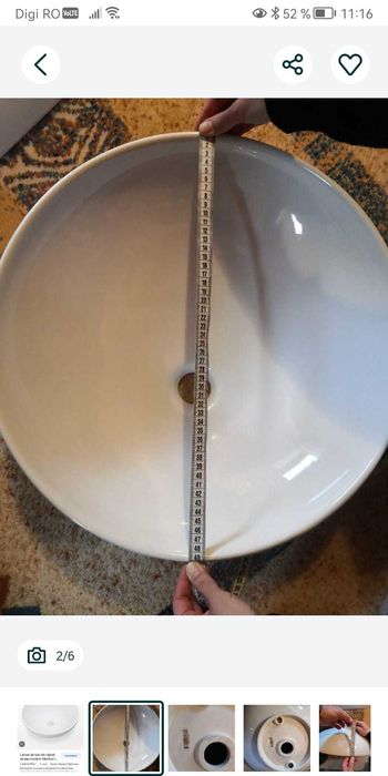 Chiuveta/lavoar ceramic, NOU Made in Italy, pt. blat, la sfert de pret